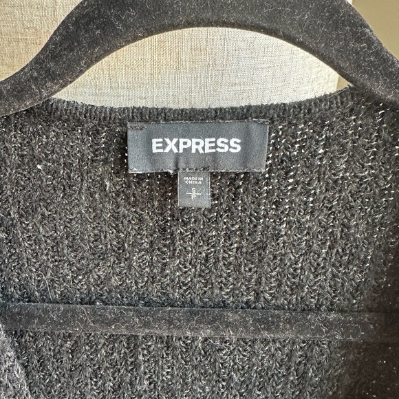 Express Black Knotted Front Sweater Size Small - Picture 4 of 4